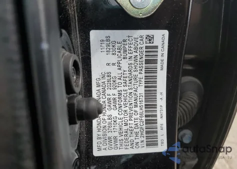 2020 Honda Civic Lx z USA, uszkodzony, nr VIN 2HGFC2F66LH516731